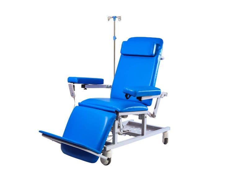 Trendelenburg Hemodialysis Chair, upright tray-retracted view