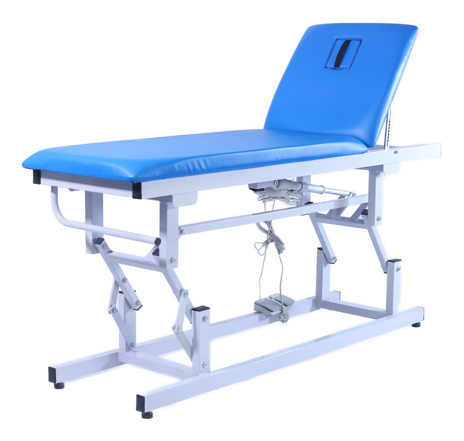 Electric Examination Couch, three-quarter view with foot switch