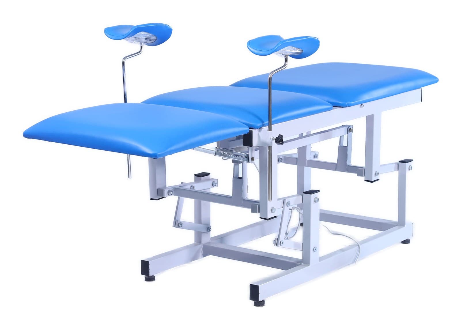 Electric Gynecology Examination Couch, foot-end view, sections level