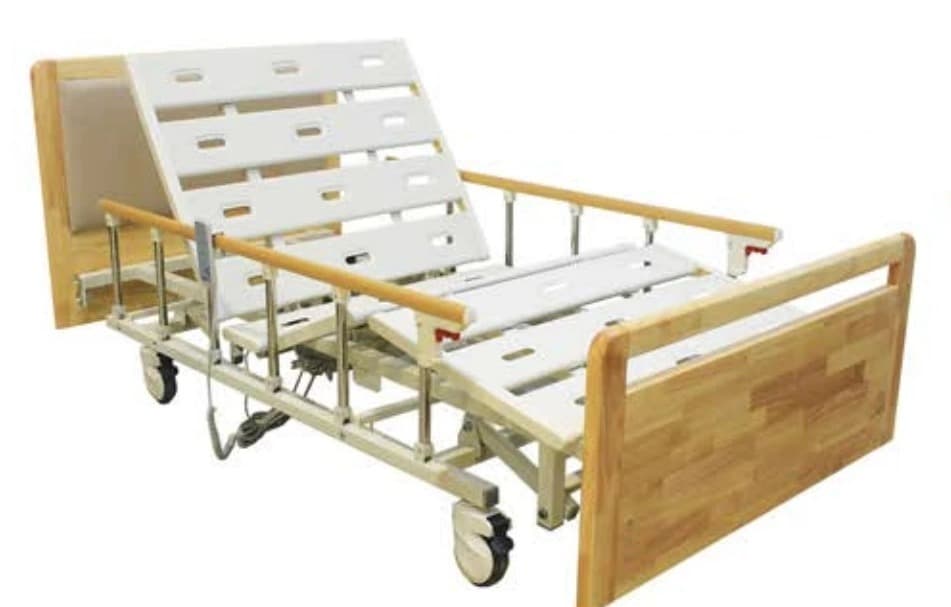 CareLuxe 3-Function Bed, solid wooden headboard and footboard, catalogue view